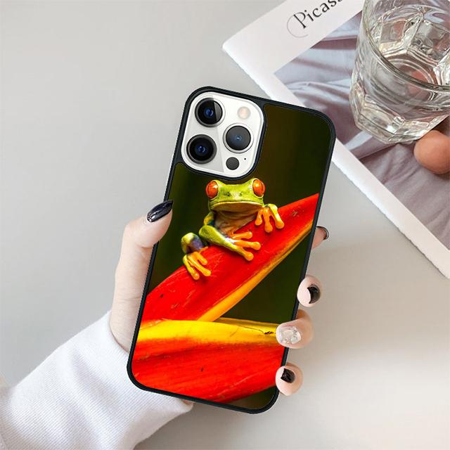 Blue Frog Tropical Rain Forest Phone Case Cover For iPhone 17 Air 15 16 Pro Max 14 13 12 11 Pro Max Plus Coque