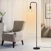Living Room Floor Lamp - NETTLIFE - E27 - Black - Metal - Foot Switch