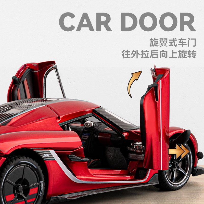 1:24 KNSG Jesko Absolut ONE 1 Gemera GT Supercar Alloy Metal Diecast Model Car Boy’s High Simulation Miniatures Holiday Present
