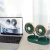 1PCS Double Headed Car Mounted USB Fan 3 Gear Speed Electric Fan Mini Adjustable Angle Cooling Fan
