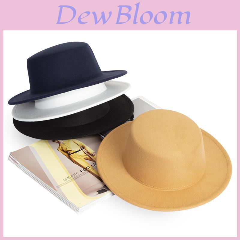 Elegante Cappello Fedora in Feltro di Lana per Uomo e Donna con Ampia Falda e Calore per Viaggi all'Aperto
