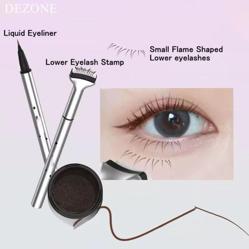 3 In 1 Lower Eyelashes Stamp Pen Waterproof Lower Lash Extension Stamp Eyelash Artifact