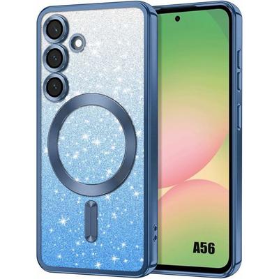 Ochranný kryt - BOOLING - pro Samsung Galaxy A56 5G - Měkký silikon - Magnetický kroužek - Třpytivý