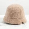 SIGGI Bucket Capelin Solid Cold Gift Idea Women's Hat, Hat, Wool, Thick, Casual, Slimming, Weather, Cycling, Fall/Winter, (M, Camel)