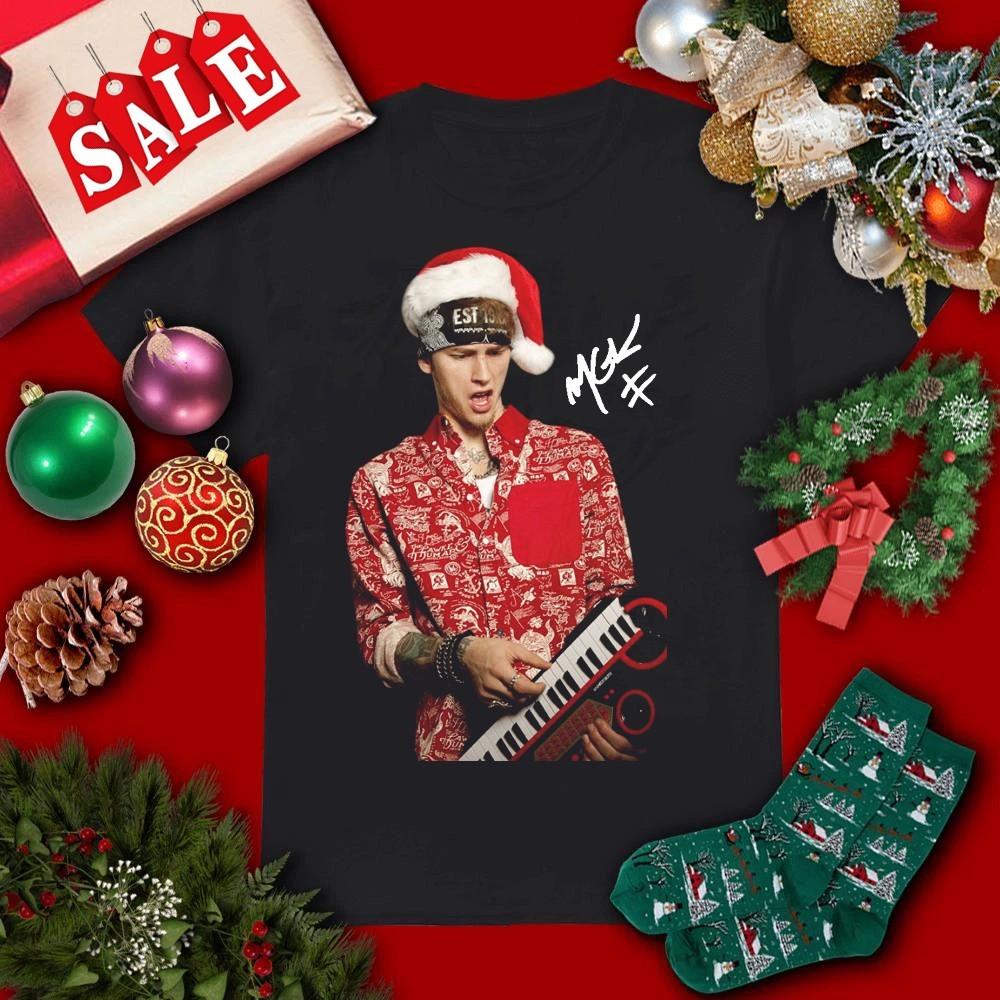 Merry Christmas Machine Gun Kelly Cotton Unisex All Size T-Shirt 24D665 Unisex T-Shirt XXXXL
