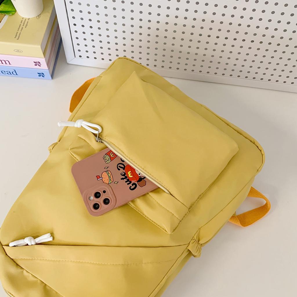 Korean version of the new small fresh backpack high value campus junior high school student schoolbag trend large capacity travel backpack