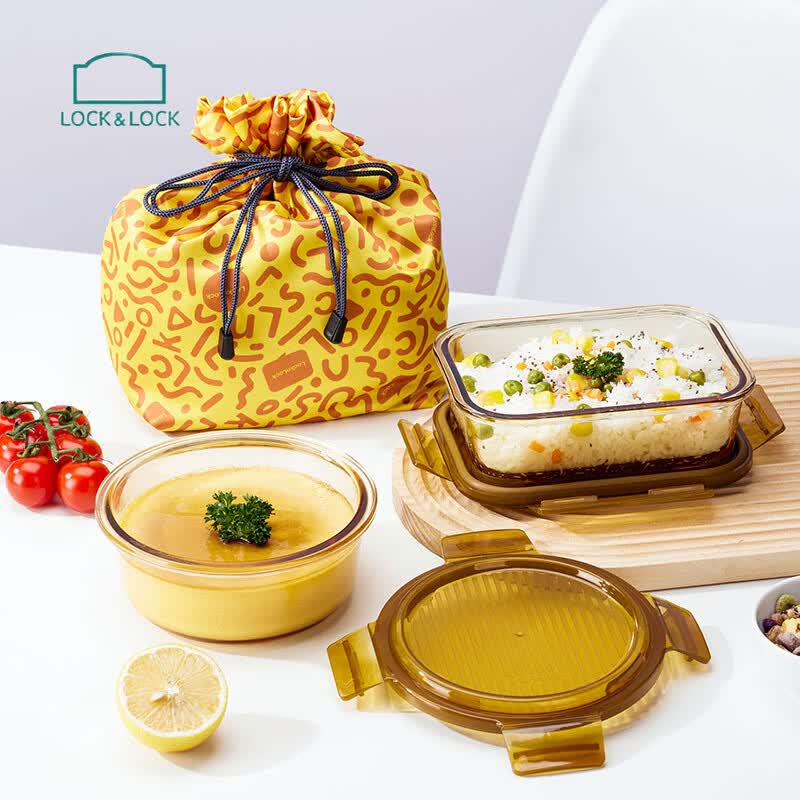 LOCK&LOCK Crystal Glass Food Storage Container 3-Piece Set