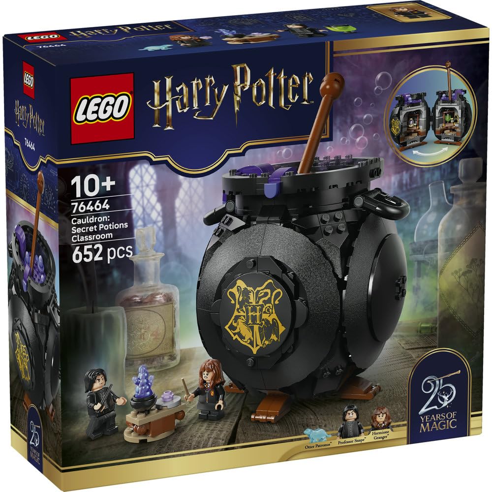 LEGO Harry Potter Cauldron: Secret Potions Classroom Toy - Birthday Present, Building Blocks, for Girls, Boys, Children (Ages 10, 11, 12), Elementary