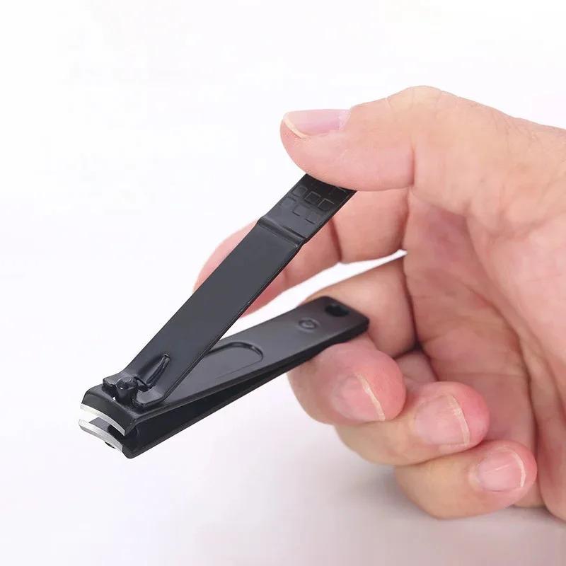 1/3/5Pcs Black Nail Clippers Stainless Steel Nail Cutter Thick Scissor Plier Toenail Fingernail Professional Manicure Trimmer