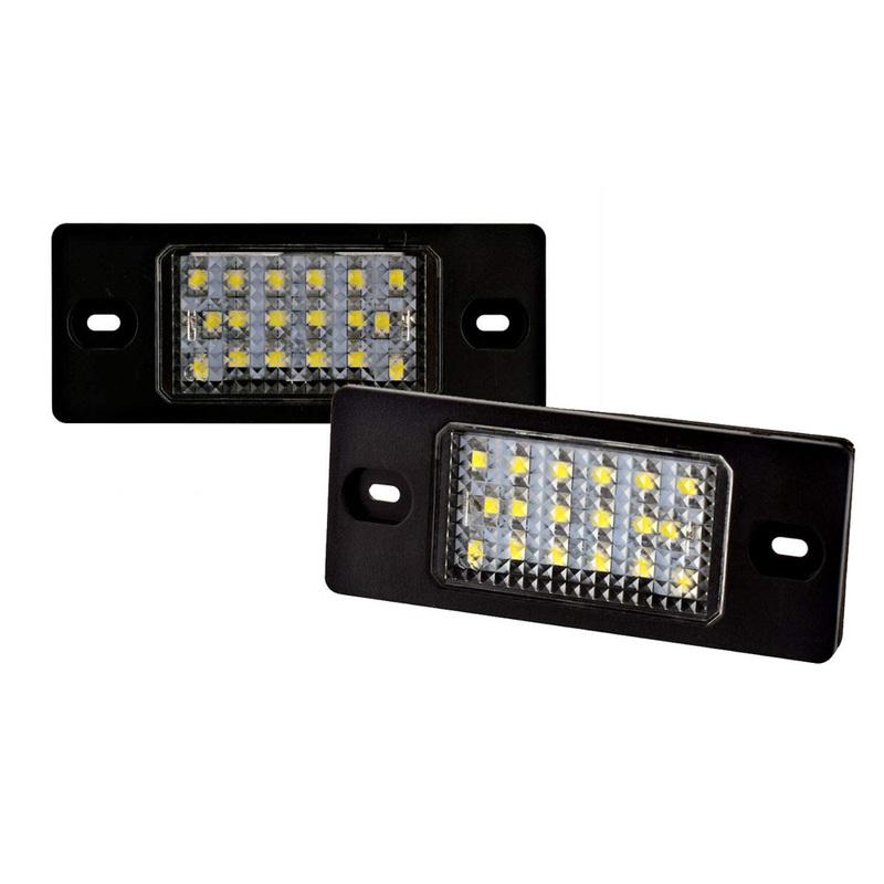 2 Pcs LED Car Number License Plate Lights Lamp Canbus White For VW Touareg Tiguan Golf 5 Passat Touring