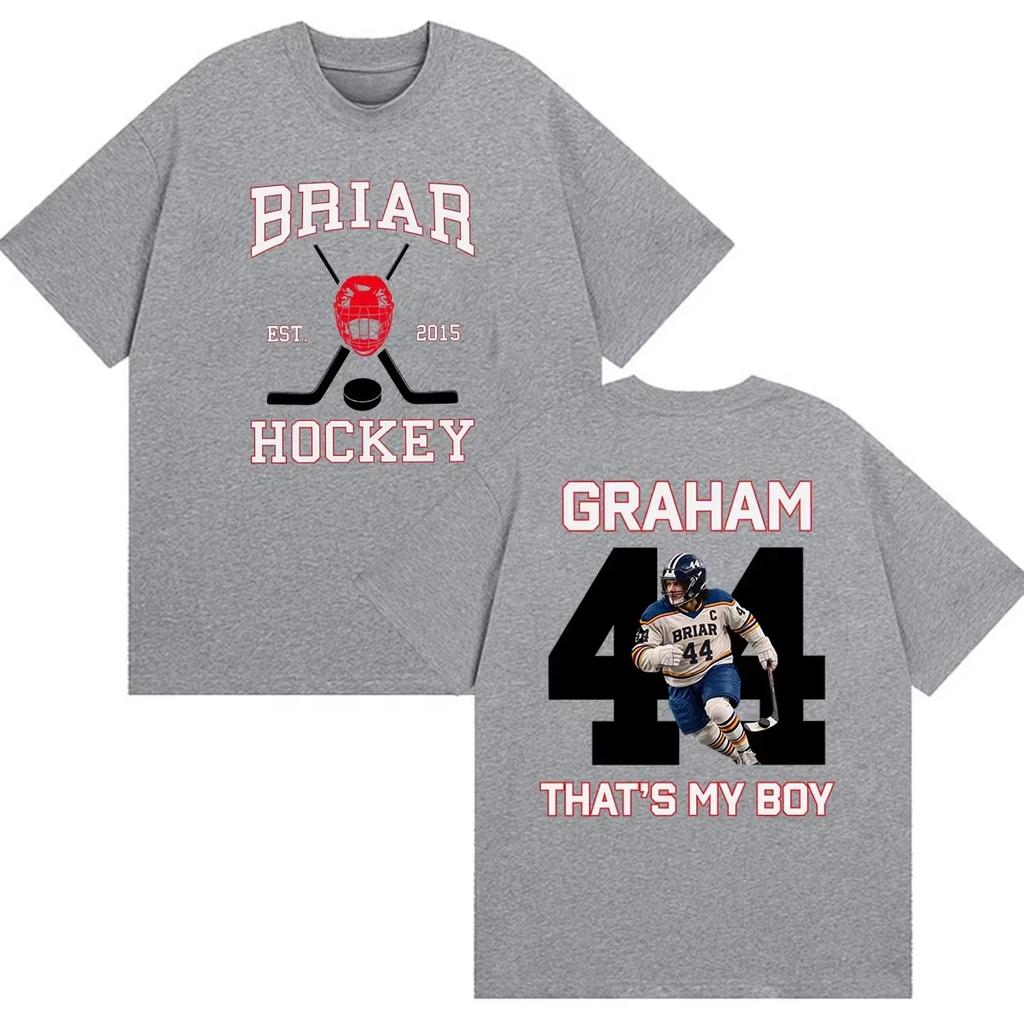 Briar Hockey Gramham 44 T-shirt Fan du Campus Hors Campus Série TV Harajuku Vintage T-shirts Hommes Femmes Haut Vintage