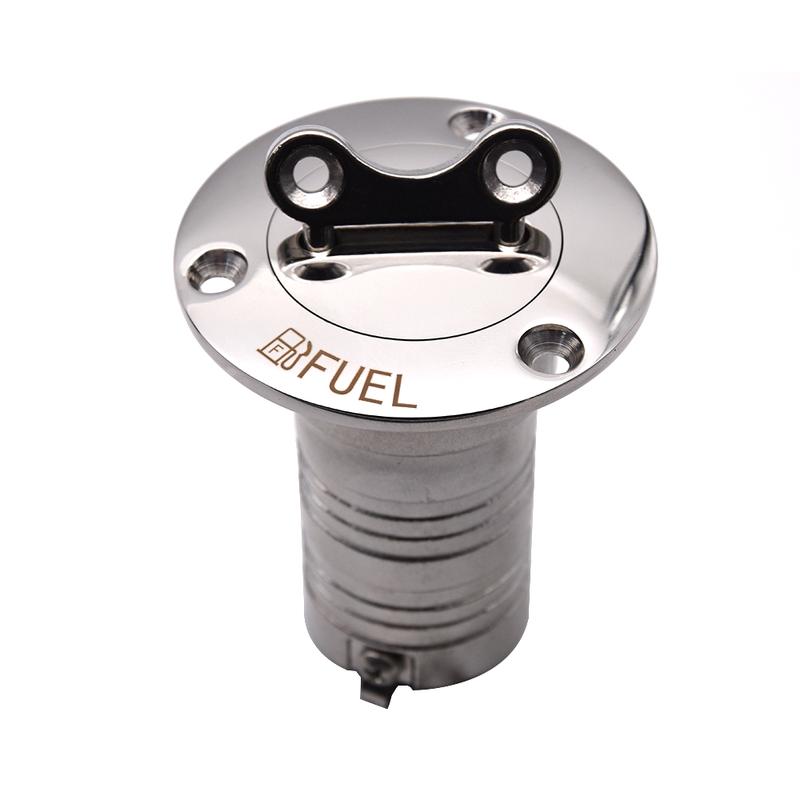 Stainless Steel Fuel Gas Water Waste Tank Deck Fill Filler Spare Cap Key Replace Plate Tool for Boat Marine Yacht 1.5/2"