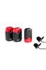 Joby WAVO AIR Wireless Microphone with Dual-Channel Receiver and Two Transmitters, Two Lavalier Microphones, and Windshield Jammer (JB01737-BWW)
