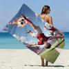 Anime Soccer Star Beach Towel Patterned Sunscreen And Windproof Suitable For Swimming Pool Camping Travel Blanket