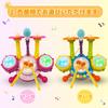 VCYCTO Musical Instrument Toy Drum Set for Percussion Drum Toy with 22 Music Toddler Music Toy with Volume Light and 2 Popular Educational Toy for