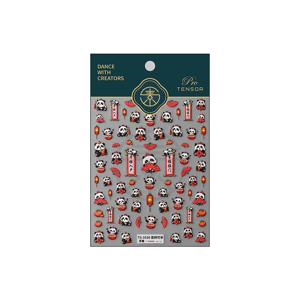 Manicure Ornaments Panda Nail Decals Chinese New Year Panda Panda Nail Art Decorations  Girls