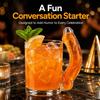 Novelty Wine Glass with Stand - Hand-Blown D-Cup Cocktail Glass for Bachelorette Parties Girls Night Gag Gifts Clear Drinkware for Bar Enthusiasts