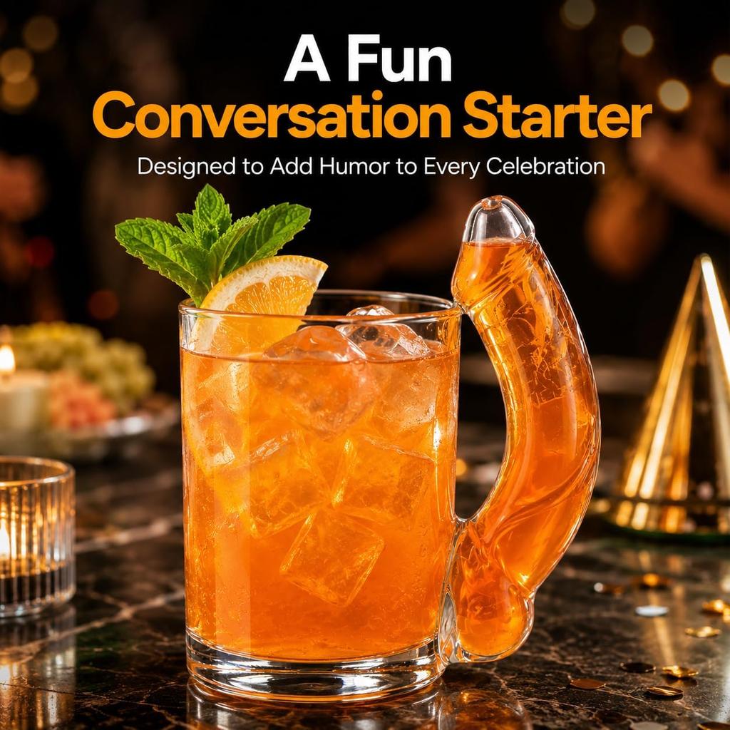 Novelty Wine Glass with Stand - Hand-Blown D-Cup Cocktail Glass for Bachelorette Parties Girls Night Gag Gifts Clear Drinkware for Bar Enthusiasts