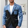 Frühling Herbst Herren Patchwork Blazer Mode Anzugjacke Hohe Qualität Schlank Lässig Blazer Mäntel Mann