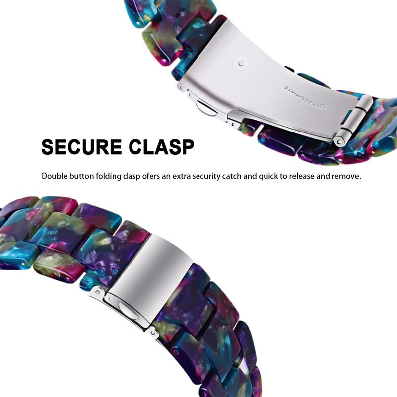 For Apple Watch Series 3/2/1 42mm Smart Watch Strap 3 Beads Resin Replacement Wrist Band with Transparent Watch Case