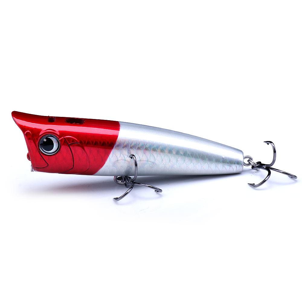 

Topwater Popper For Fishing 70Mm 85Mm Holographic Big Mouth Popper Lure Artificial Bait Bass Pike Lures Swimbait Quality 70mm 8.8g