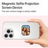 2.01 Inch Vlog Selfie Monitor Screen Magnetic Phone Back Camera Selfie Monitor for Live Streaming White