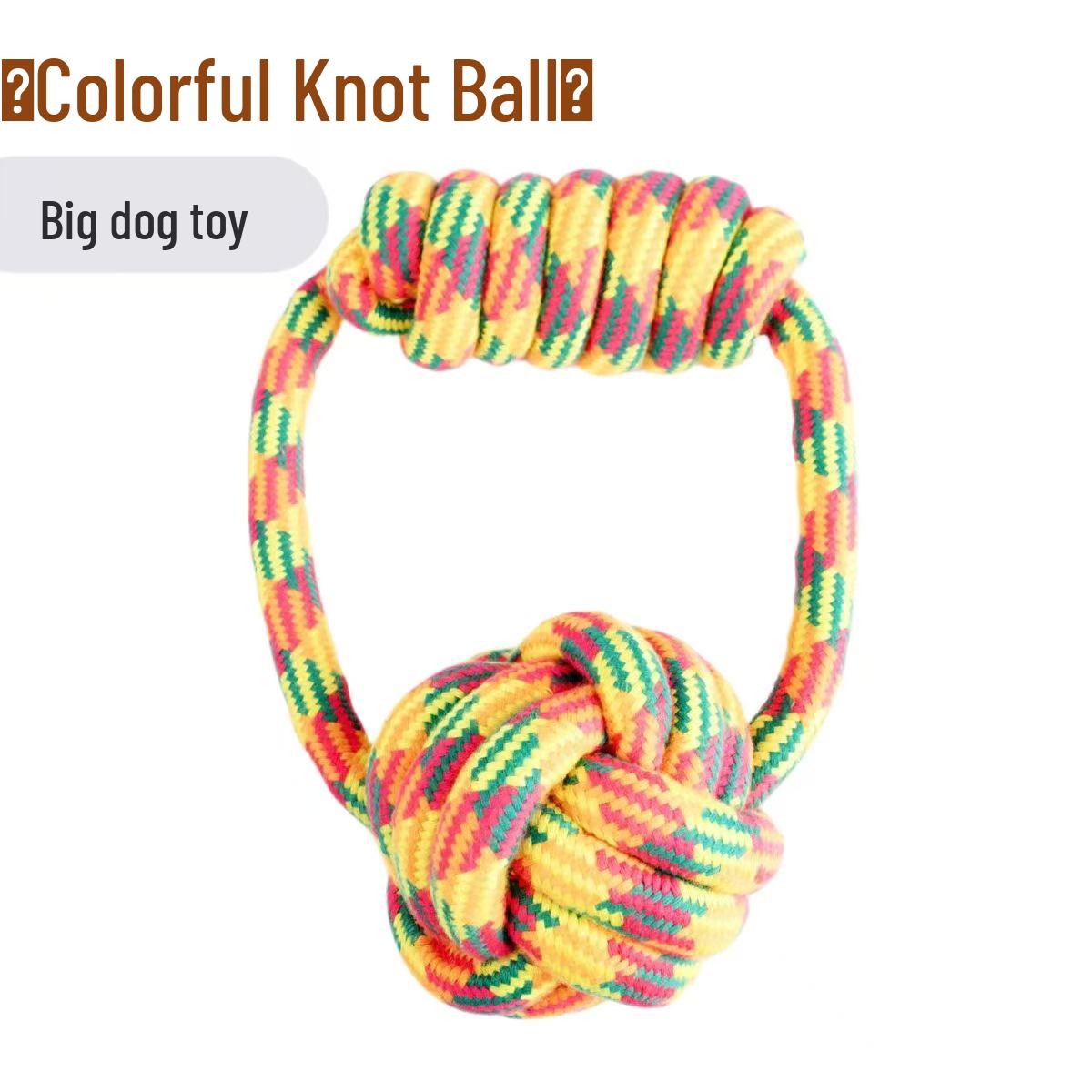 Прочная веревочная узловая игрушка для прорезывания зубов для крупных и средних собак - Устойчивая к укусам перетягивалка