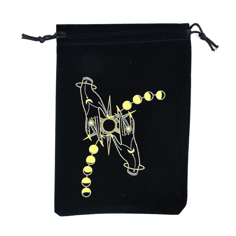 9 ks Sametový stahovací sáček na tarotové karty Sáček na uložení tarotových předmětů Sametový sáček se stahovací šňůrkou pro balení dárků na šperky z křišťálu