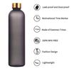 1L Wasserflasche mit Zeitmarkierung, 32oz Motivierende Wiederverwendbare Auslaufsichere Mattierte Plastik-Wasserflasche für Outdoor-Fitness, Sport, Reisen