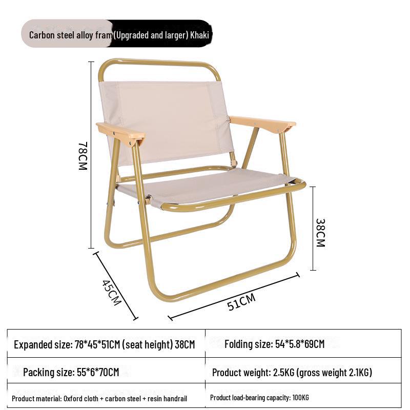 "Kermit Portable Ultralight Folding Camping Chair for Outdoor Beach and Picnic"