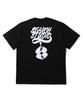 Sseochi410 Twin Heart Logo Short Sleeve T-Shirt Black