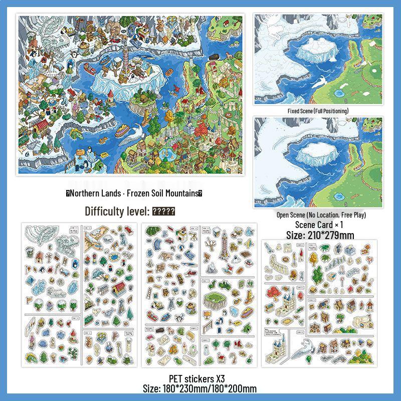 

Infeel.Me 3D Landscape Sticker - Today s Business 39th Edition Miniature Scene for Journals