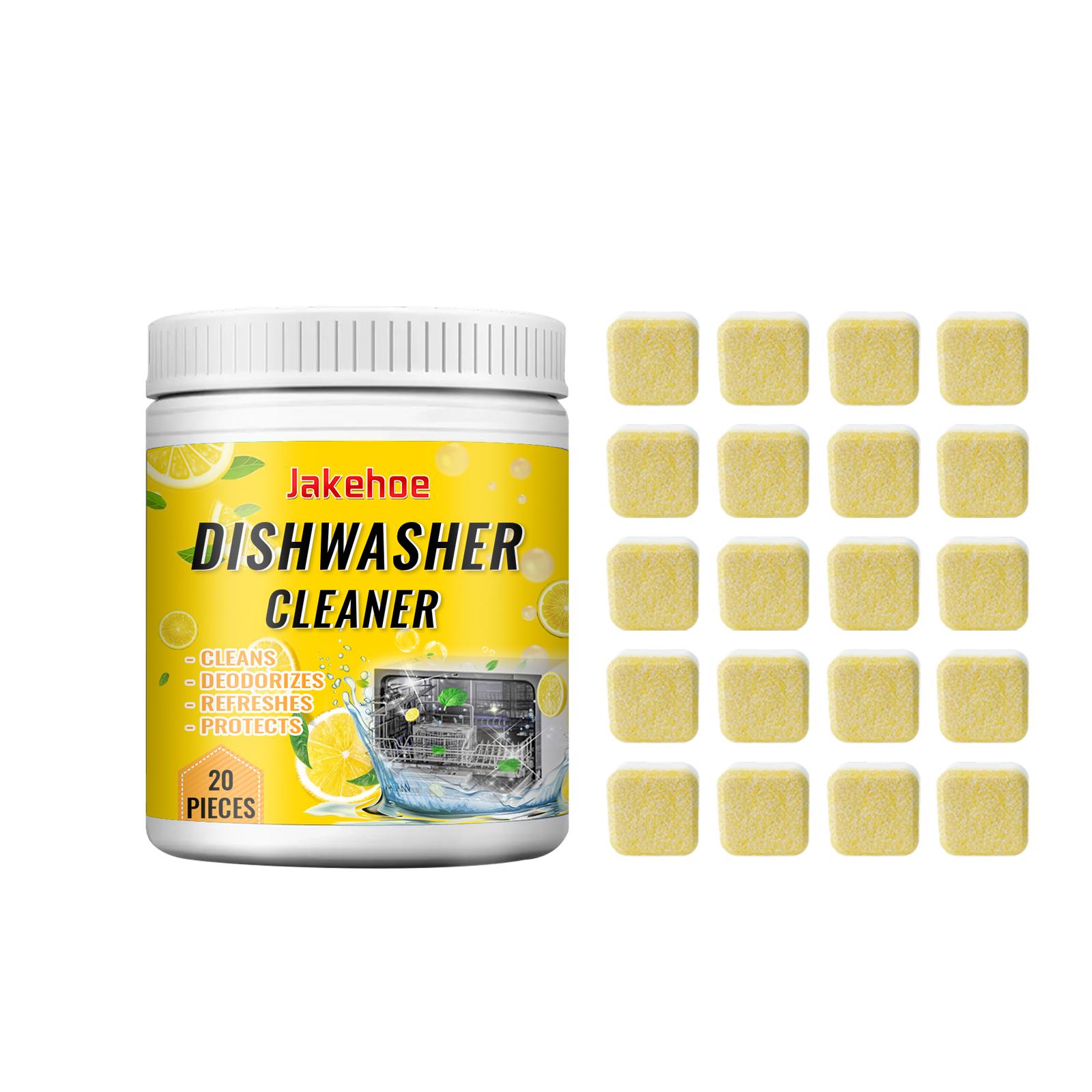 

Jakehoe Dishwasher cleaning tablets Dishwasher Deep Cleaning Tablets for Heavy Grease and Stain Removal 20pcs