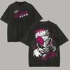 Jujutsu Kaisen Camiseta Lavada de Anime Vintage Verano para Hombre y Mujer Algodón Casual Camiseta Superior