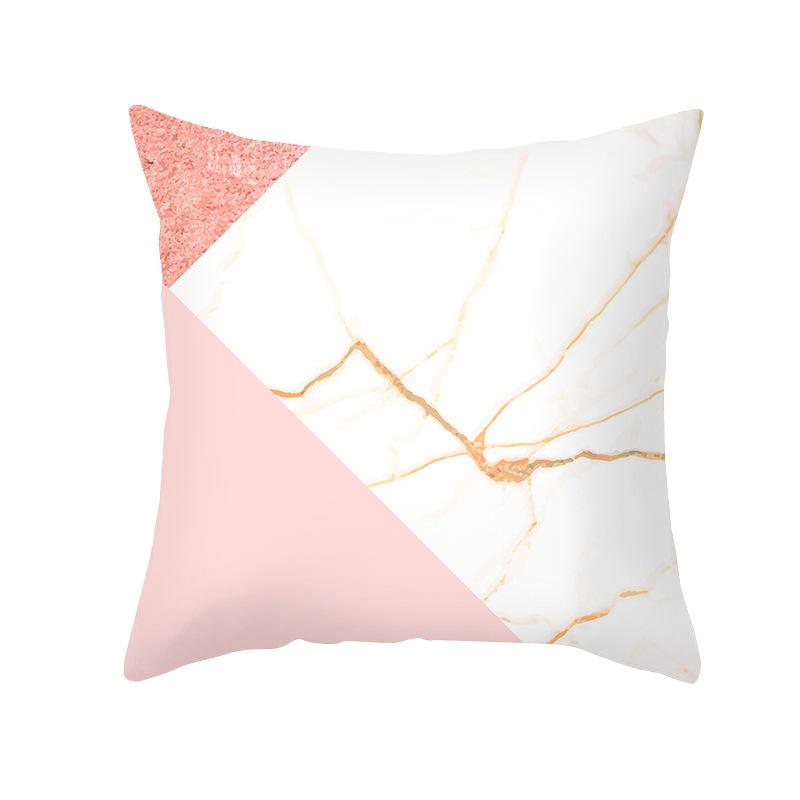 Pfirsichhaut Bedruckter Kissenbezug Rosa Ins Wind Blumen und Blätter Wohnzimmer Zuhause Kissenbezug Kissenbezug