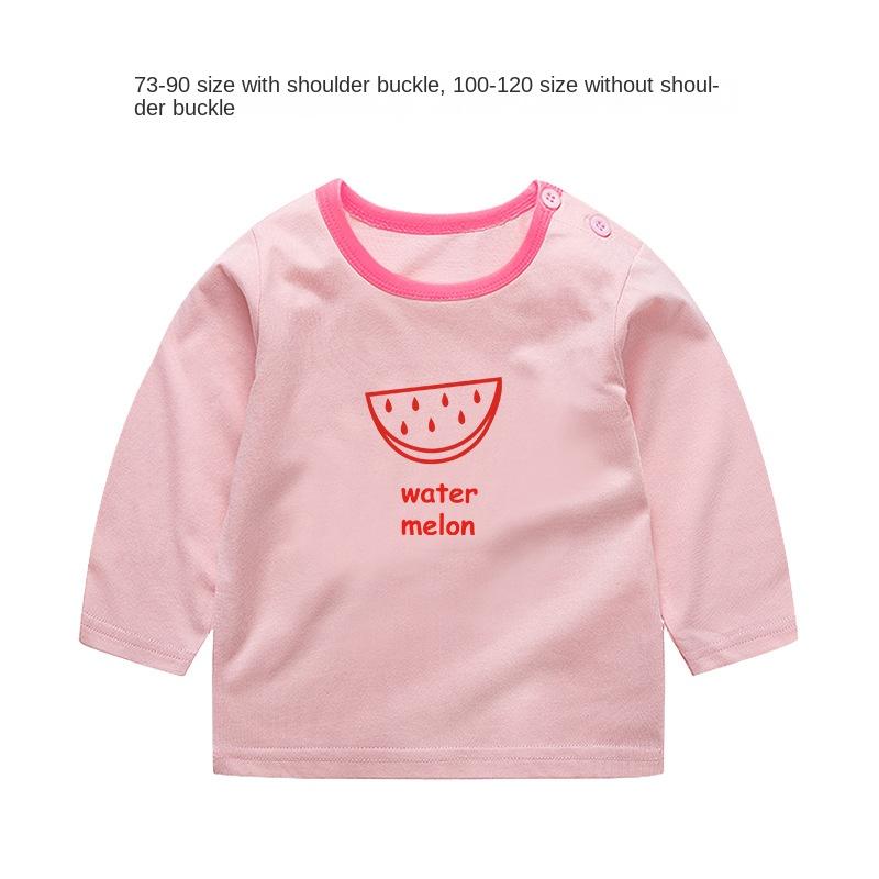 Baby Girl Autumn Long-sleeved T-shirt Baby Cotton Bottoming Shirt Girls Spring and Autumn Tops Small Children Fashionable Autumn Clothes