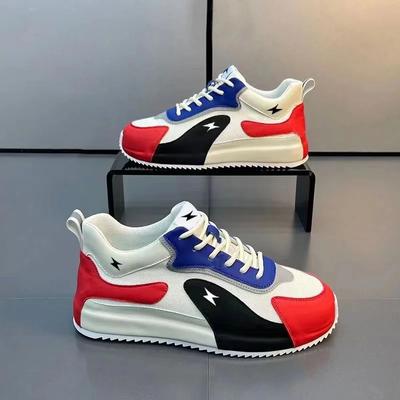 Fashion Leather Canvas Man Male Men Casual Shoes Luxury Mens Sneakers Height Increased Platform Board Shoes for Men