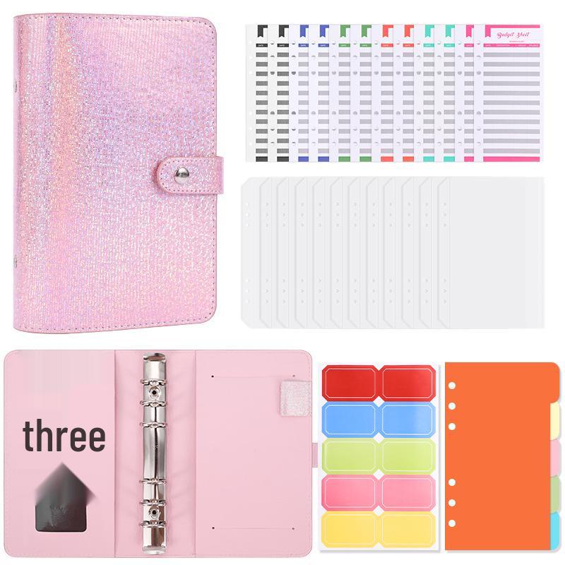A6 Crystal Ring Binder Cash Budget Book and Daily Financial Planner.