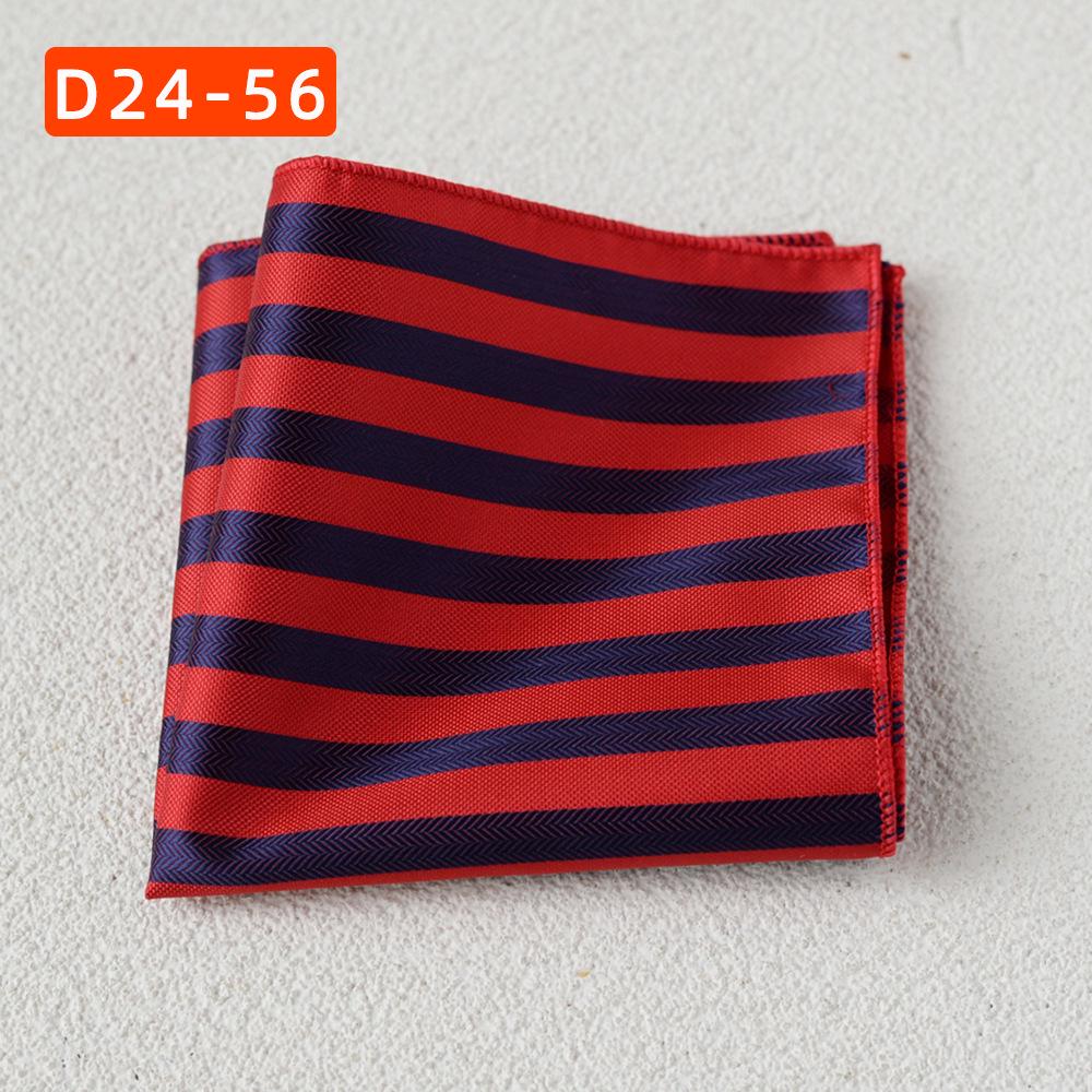 Striped Polyester Silk Pocket Square for Wedding or Business