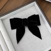 Retro Velvet Bow Hairpin For Women Fashion Bowknot Back Of The Head Hair Clip Versatile Ponytail Clip Headwear Hair Accessories