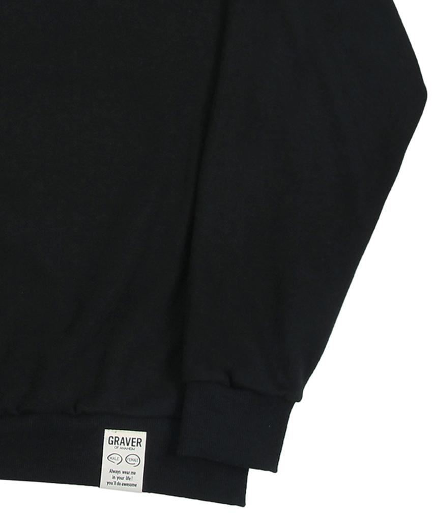 GRAVER [Unisex] Flower Real Leopard Sweatshirt_Black