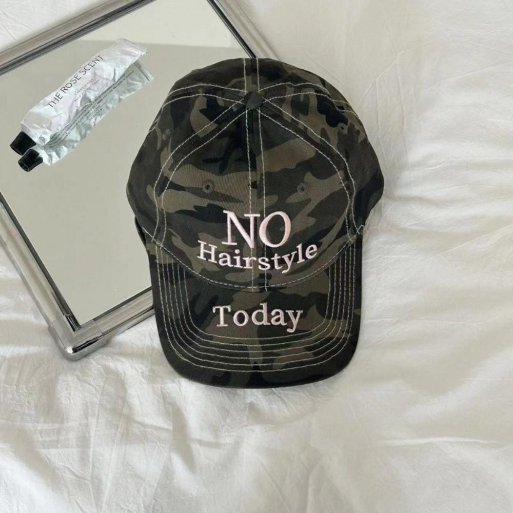 Adjustable Camouflage Baseball Cap Cotton Dad Hat Trendy Sunscreen Hats  for Men Women