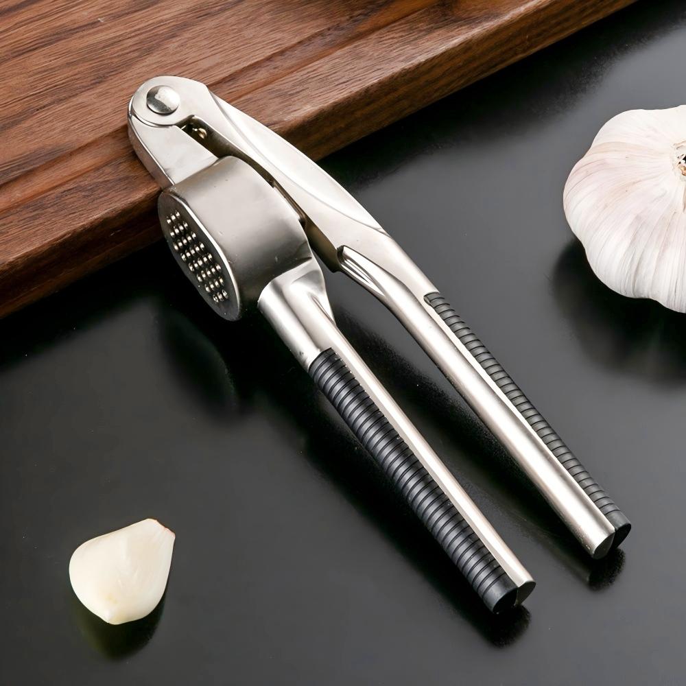 Garlic Press,Stainless Steel Garlic Mincer Crusher,Ergonomic Handle,Easy to Use,Easy to Clean,Effort-Saving Kitchen Gadgets