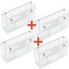 Multi-pocket PVC Transparent Pencil Case Portable Cosmetic Makeup Bag Travel Organizer for Student School Office Storage