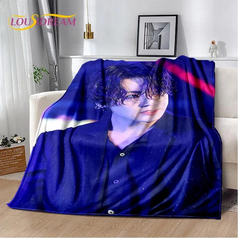 3D Kpop Jeon Jung Kook Jk JIMIN Star Blanket,Soft Throw Blanket for Home Bedroom Bed Sofa Picnic Travel Office Cover Child Gift