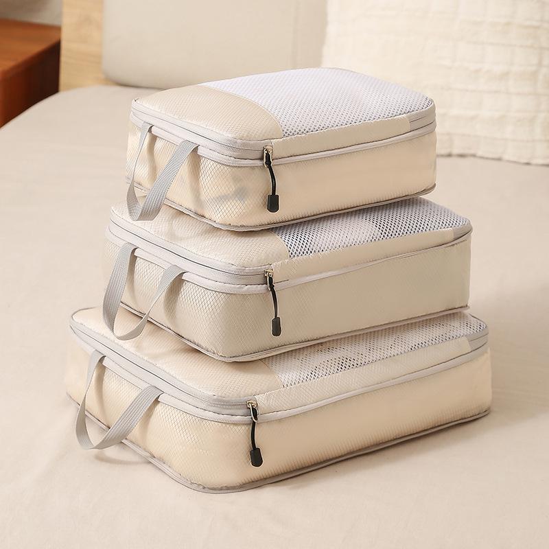 Best-Selling Travel Compression Suitcase Organizers: Three-Piece Waterproof Clothing Storage Bag Set