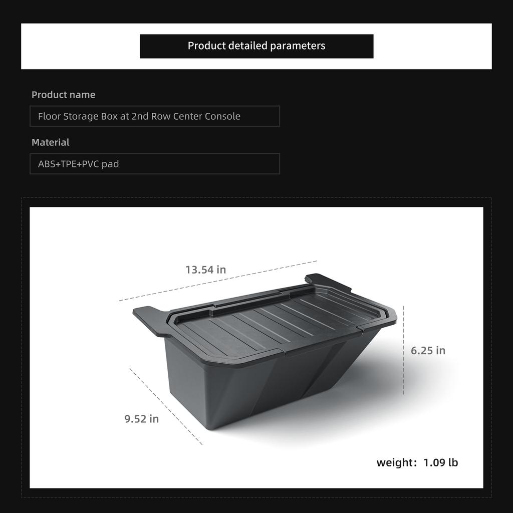 For Tesla Cybertruck 2025 2025 Rear Seat Storage Box Under Air Vent Storage Case Trash Can Organizer Car Interior Accessories