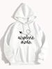 American Style Hooded Sweatshirt: Heart & Letter Pattern, Loose Fit, Long Sleeve, Autumn/Winter 2025 Collection