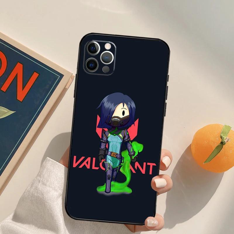 Apple iPhone16 Mobile Phone Case, Cute Cartoon Chibi Valorant Mobile Phone Case, Sent On Behalf of the Picture.