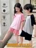Modal Summer Pajamas for Kids: Boys' Short Sleeve & Girls' Ice Silk Shorts Set
